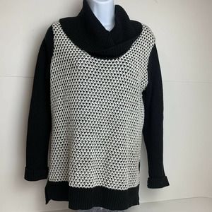 Calvin Klein Black Knit Collared Sweater